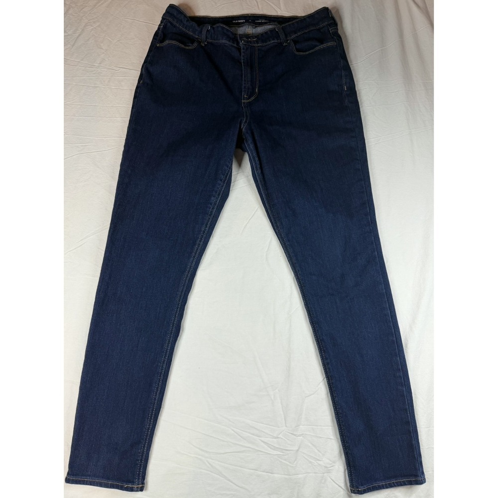Old Navy High-Rise Super Skinny Jeans Size 14 Dark Wash Denim Stretch Women's